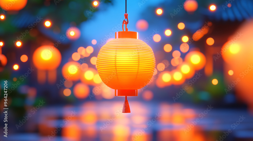A close-up of a lantern at a traditional Chinese Lantern Festival during the Spring Festival
A close-up of a lantern at a traditional Chinese Lantern Festival during the Spring Festival