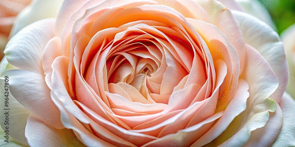 Beautiful Light Pink Rose With Multiple Layers Of Soft, Ruffled Petals In A Close-Up View. Beautiful Light Pink Rose With Multiple Layers Of Soft, Ruffled Petals In A Close-Up View.