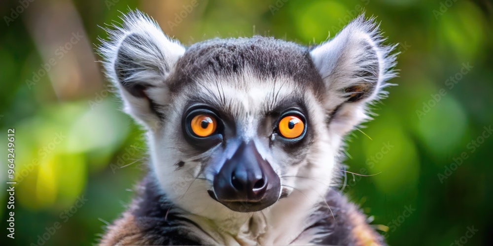 Captivating Image Showcasing The Unique Features Of A Lemur With Its Expressive Eyes, Bushy Tail, And Gentle Expression. Captivating Image Showcasing The Unique Features Of A Lemur With Its Expressive Eyes, Bushy Tail, And Gentle Expression.