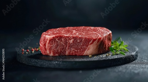 Exquisite Wagyu steak, superior marbling, gourmet culinary experience, realistic photograph, photo