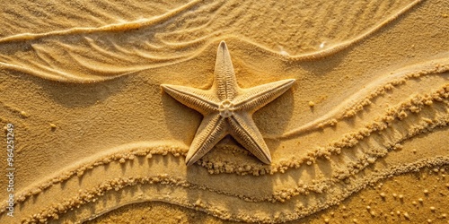 Abstract sand and water patterns creating star-like points, ideal for wallpaper design photo