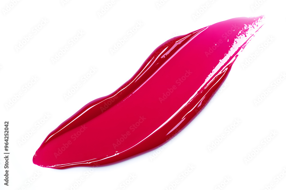 Red glossy liquid lipstick smear isolated on white background Red glossy liquid lipstick smear isolated on white background