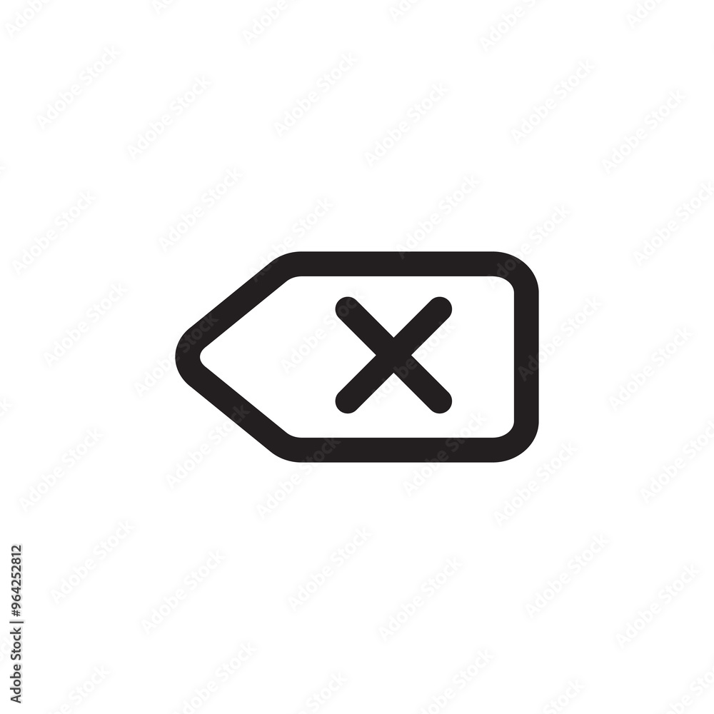 Trash, rubbish, delete, cross, remove, cancel reject icon illustration symbol. for web, phone, app Trash, rubbish, delete, cross, remove, cancel reject icon illustration symbol. for web, phone, app