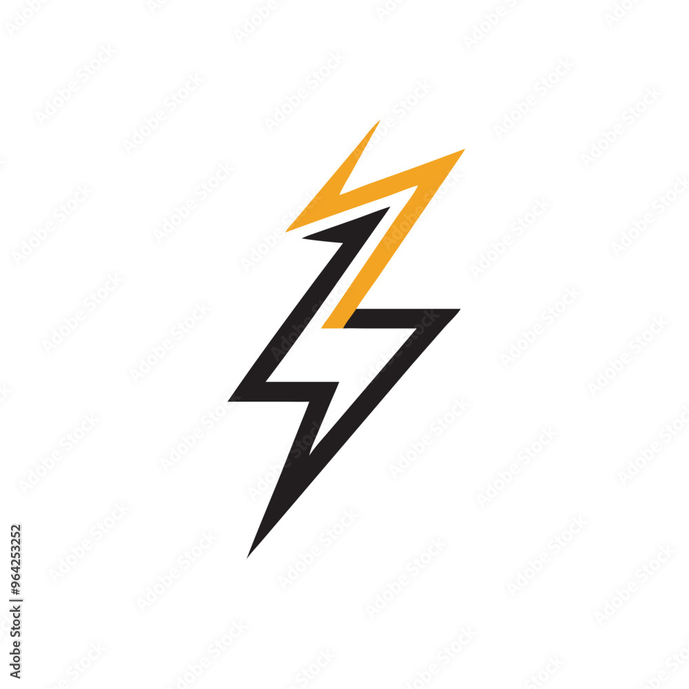 lightning icon on a white background lightning icon on a white background