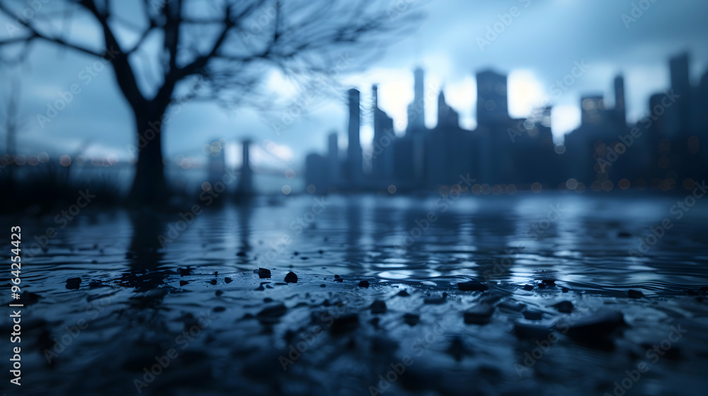 New York City Skyline Summer Night New York City Skyline Summer Night