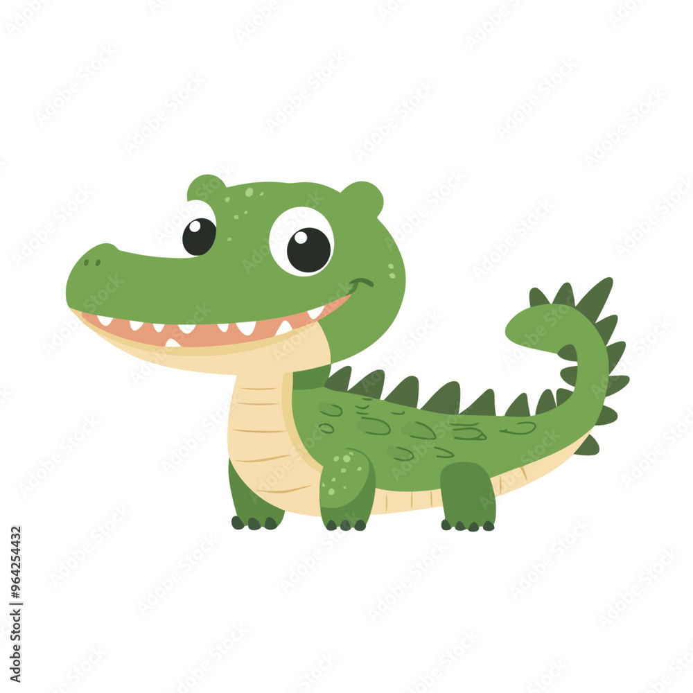 Naklejka premium cartoon crocodile cartoon