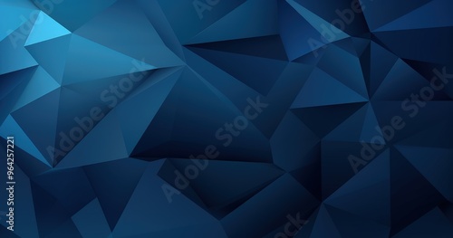 A modern abstract background featuring geometric shapes in varying shades of blue, ideal for digital design or presentations.