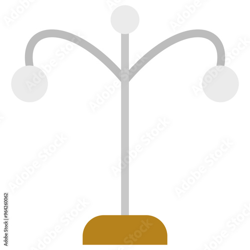 light poles flat icon