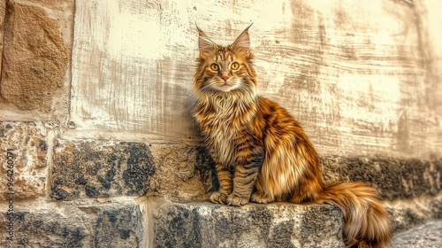 A majestic Maine Coon cat i...