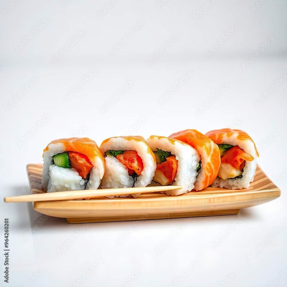 sushi with chopsticks sushi with chopsticks