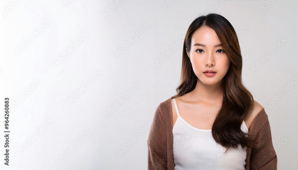 portrait of a japanese woman with white background portrait of a japanese woman with white background