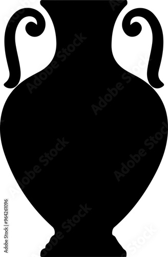 Silhouette of an Elegant Decorative Vase