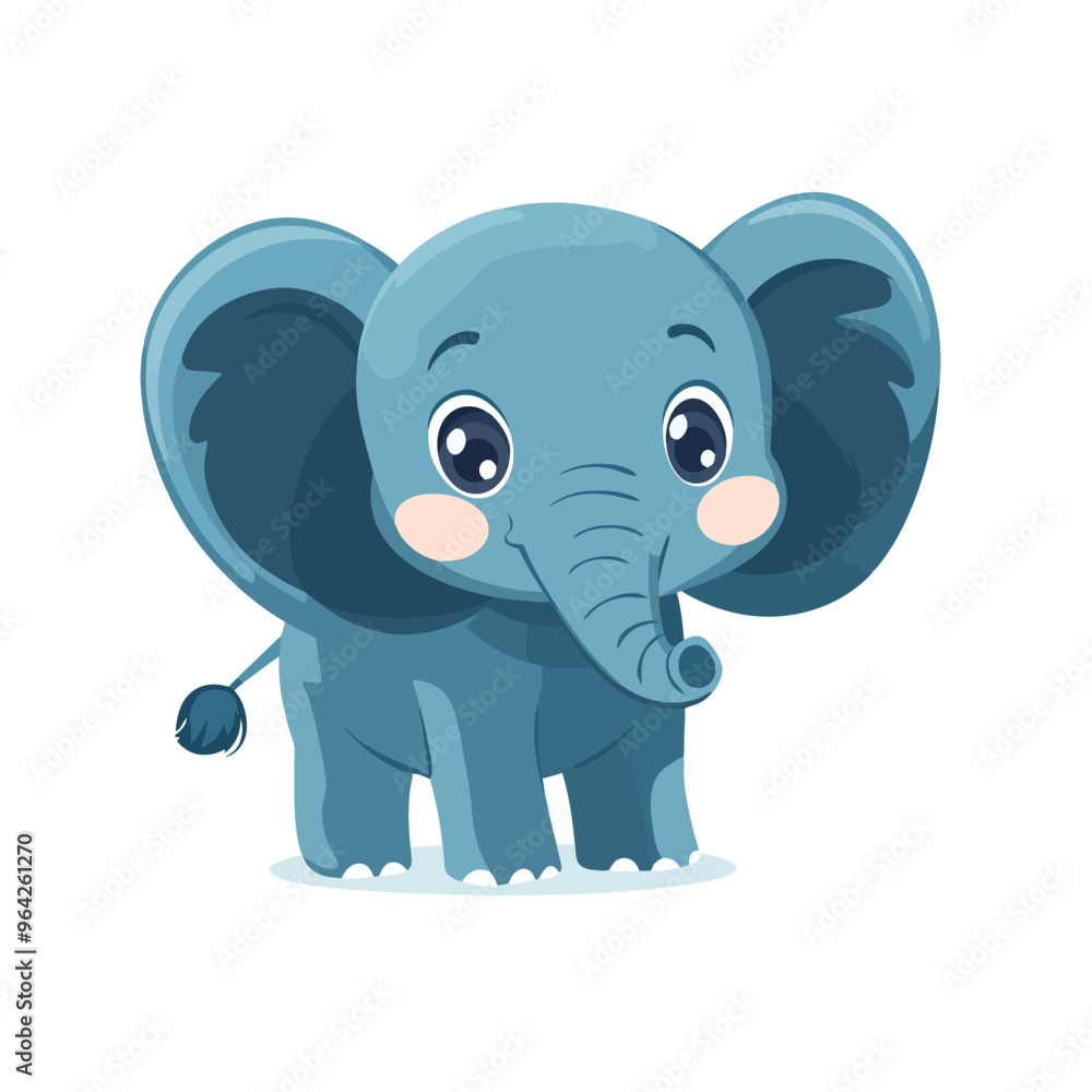 Fototapeta premium baby elephant cartoon