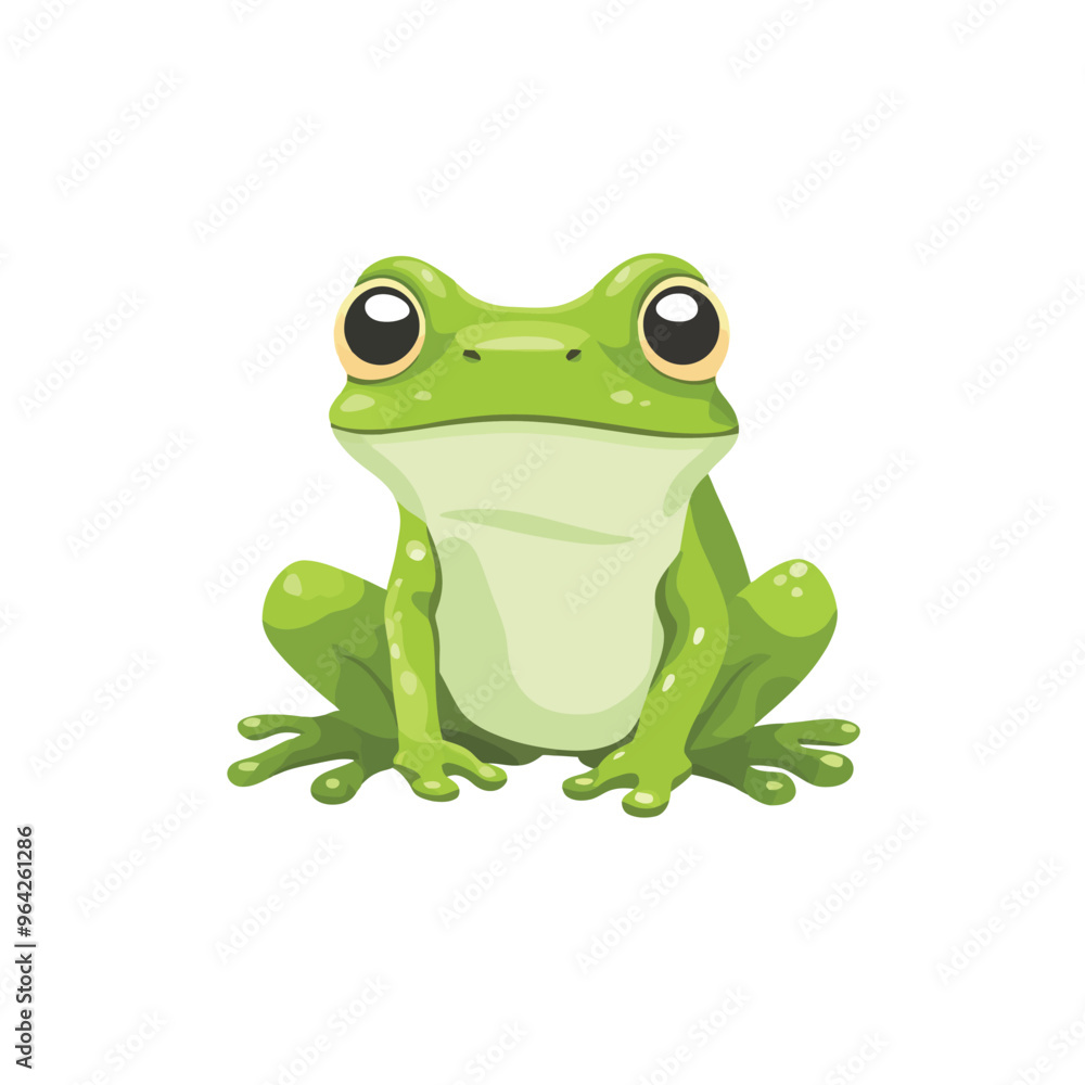 green frog isolated on white green frog isolated on white