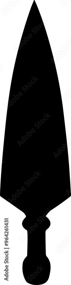 Black Silhouette of a Trowel Tool Black Silhouette of a Trowel Tool