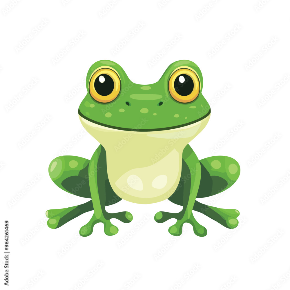 Obraz premium green frog isolated on white