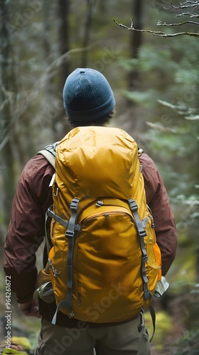 Wallpaper Mural 30. A person wearing a backpack, adventurous expression Torontodigital.ca