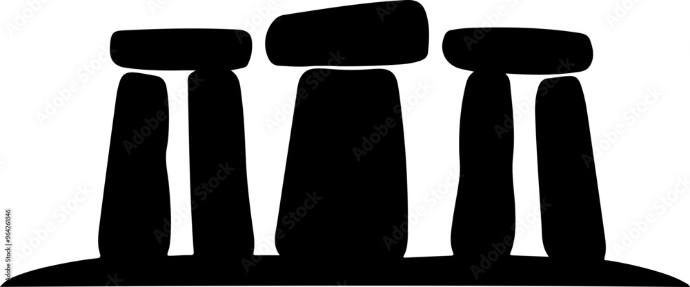 Silhouette of Ancient Monoliths at Stonehenge Silhouette of Ancient Monoliths at Stonehenge