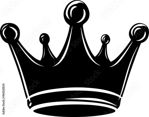 Stylized Black Crown with Intricate Details