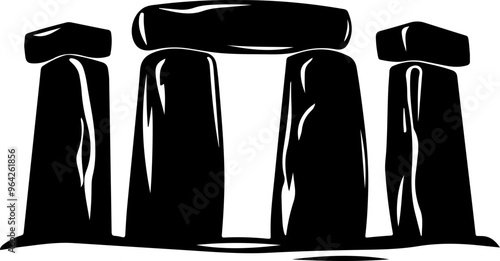 Silhouette of Ancient Stone Circle Structure