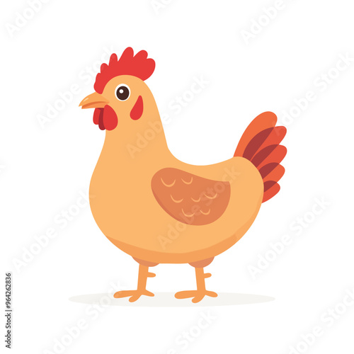 cartoon chicken with a egg
