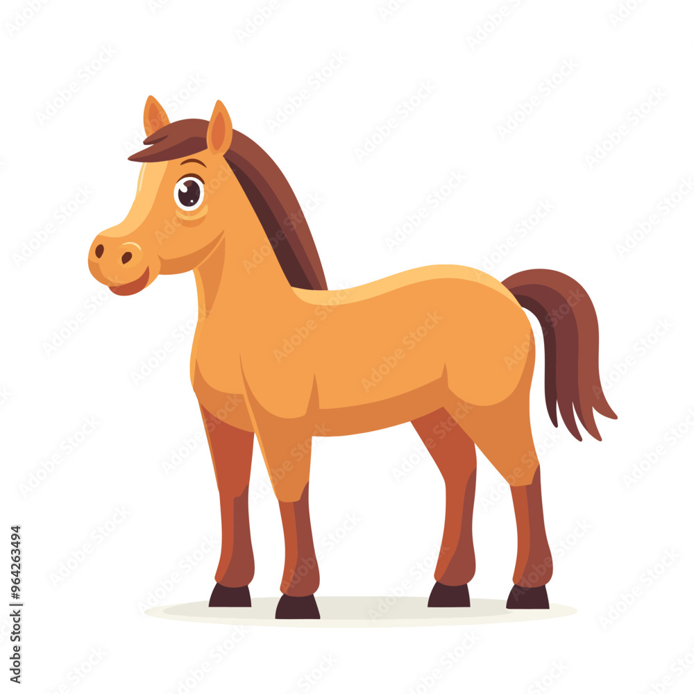 horse cartoon isolated on white horse cartoon isolated on white