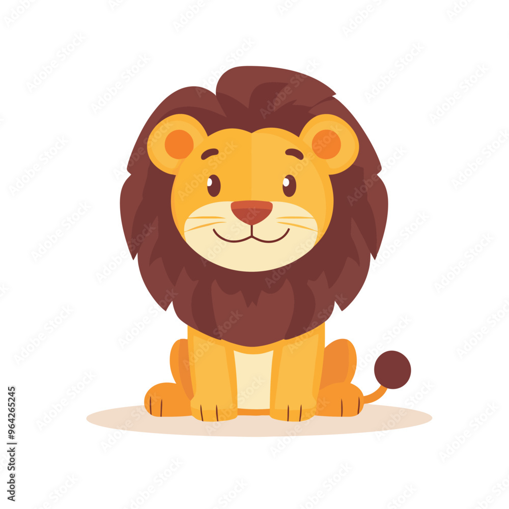 lion cartoon isolated on white lion cartoon isolated on white