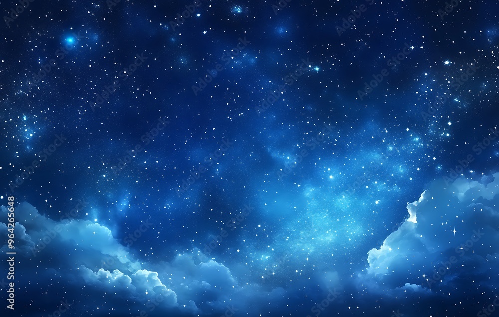 Obraz premium Starlit Night Sky: A Breathtaking View of Celestial Beauty