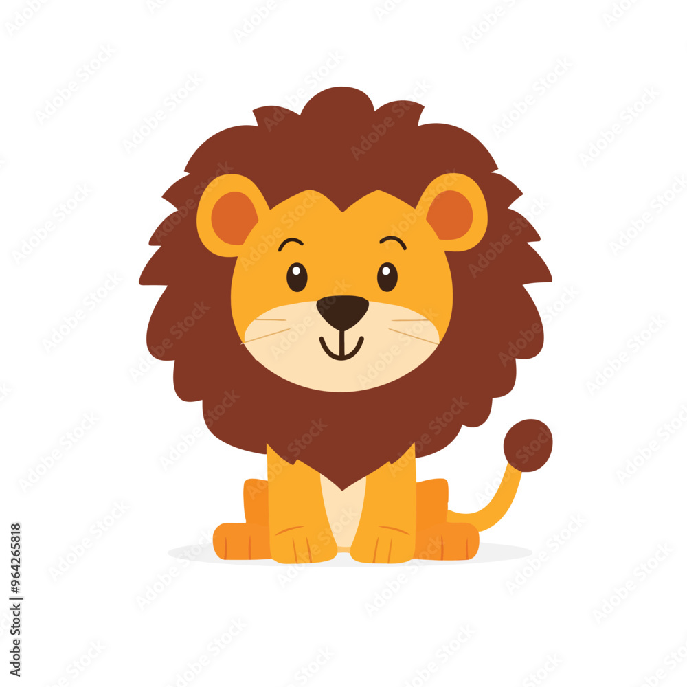 lion cartoon isolated on white lion cartoon isolated on white