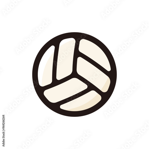 Volleyball outline icon for graphic design, apps and websites