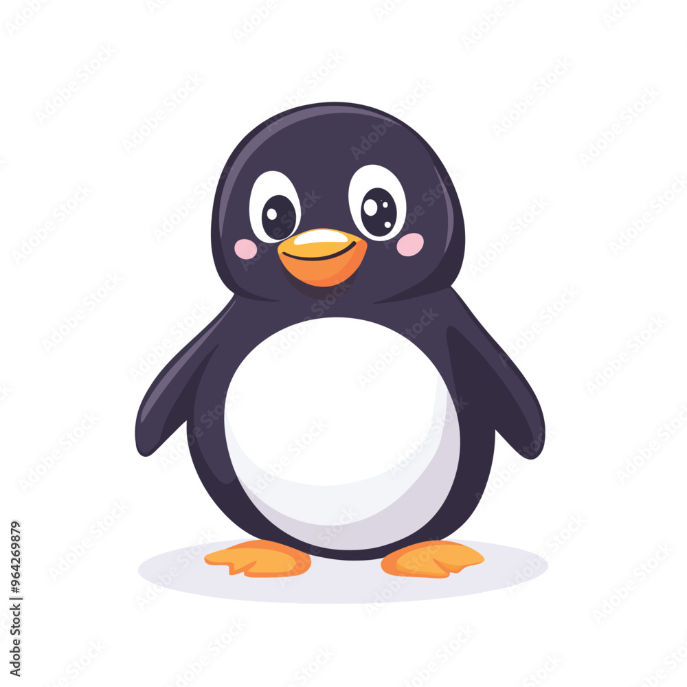 Fototapeta premium penguin on the snow