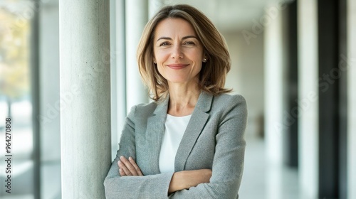 Confident Businesswoman in Modern Office Building