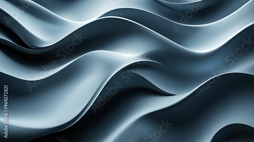 Abstract Wavy Pattern in Blue Tones