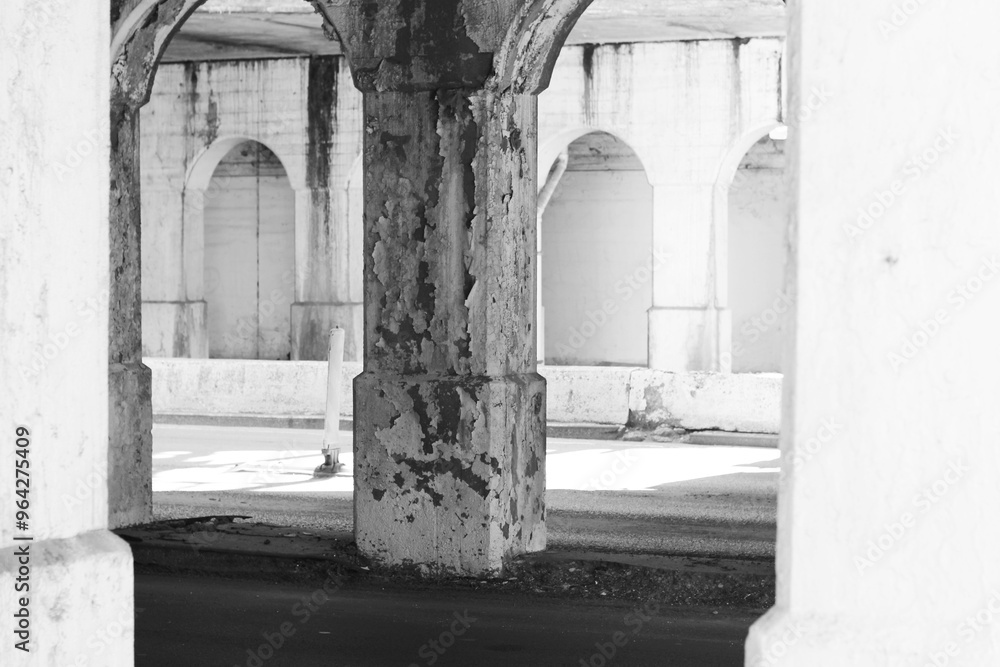 old industrial district in black and white old industrial district in black and white