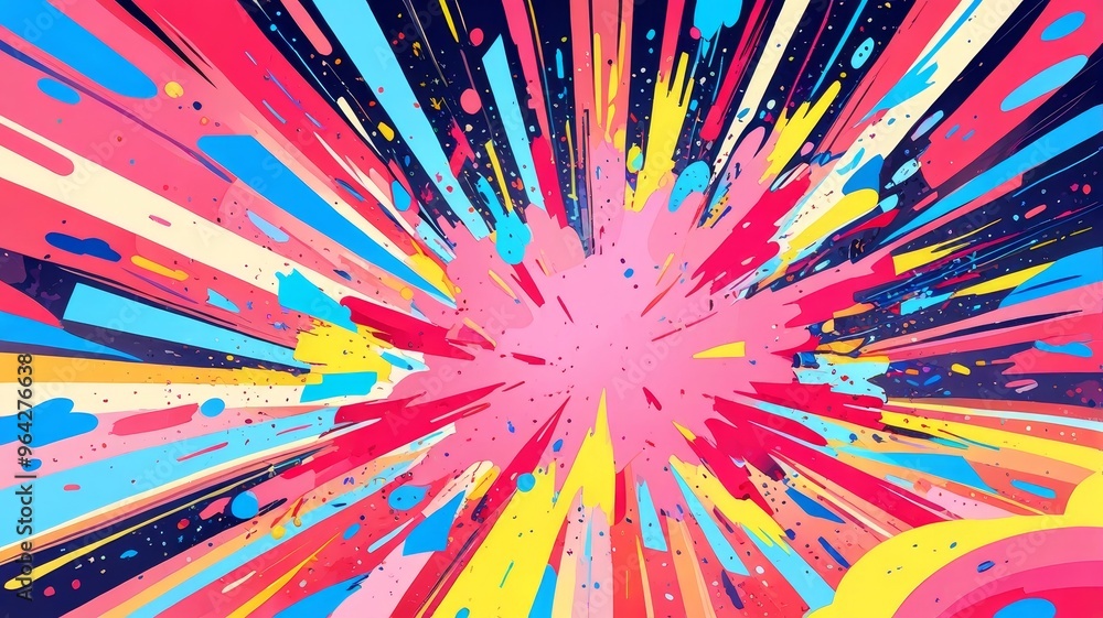 Explosive Color Burst - Abstract Art Background Explosive Color Burst - Abstract Art Background