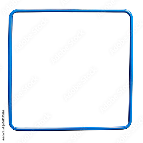 Blue rectangular frame with rounded corners for a painting or photo