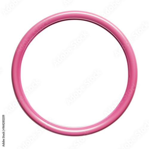 Round pink frame for a painting or photo