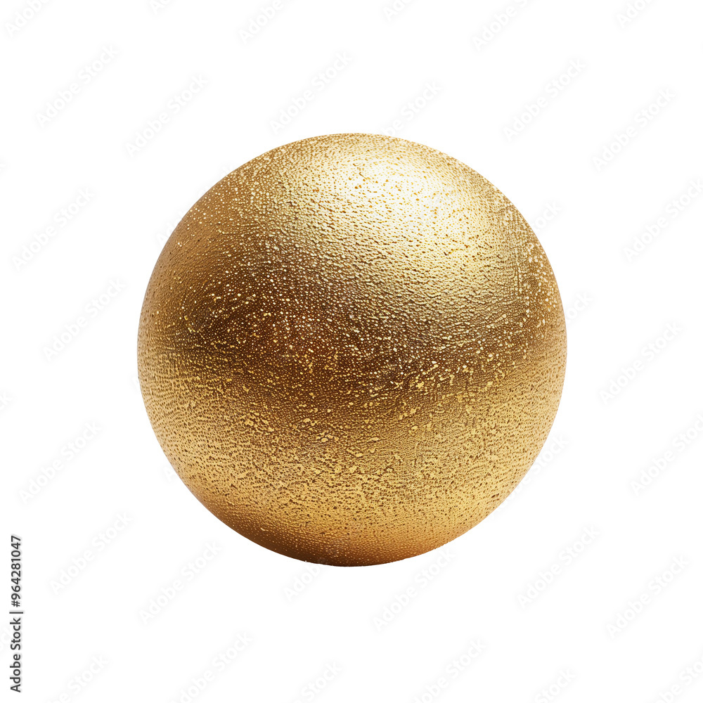 Gold round ball, metallic rough texture. Gold round ball, metallic rough texture.