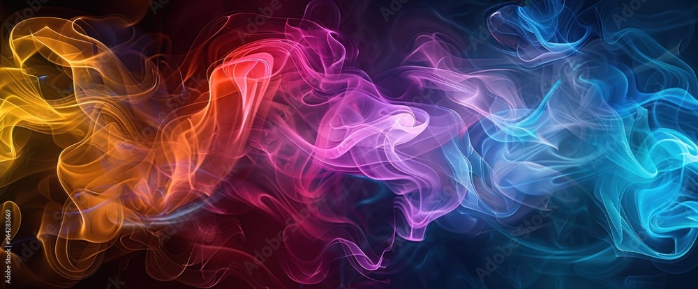 Abstract Colorful Smoke Waves Abstract Colorful Smoke Waves