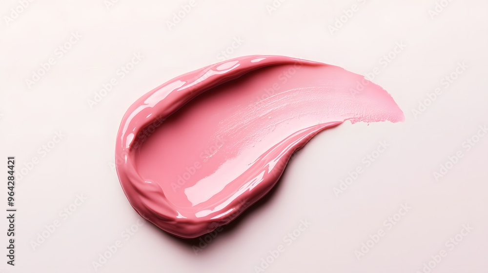 Pink liquid lipstick smear isolated on white background Pink liquid lipstick smear isolated on white background
