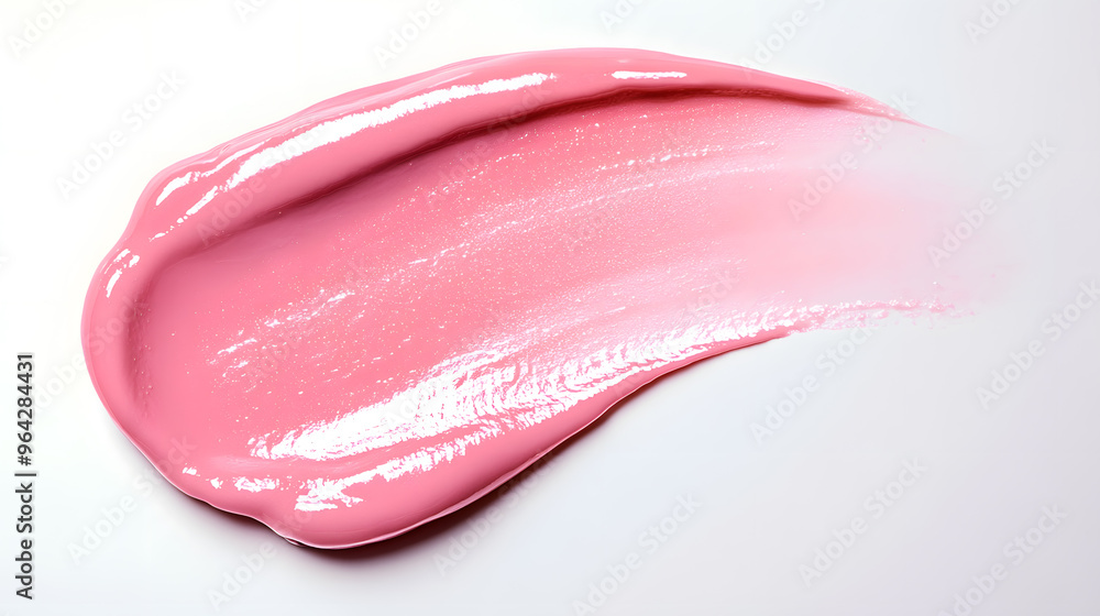 Pink liquid lipstick smear isolated on white background Pink liquid lipstick smear isolated on white background