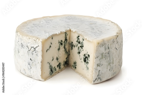 Blue cheese dor blue or roquefort isolated on white background photo