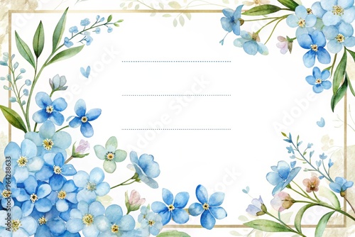  forget-me-nots frame template