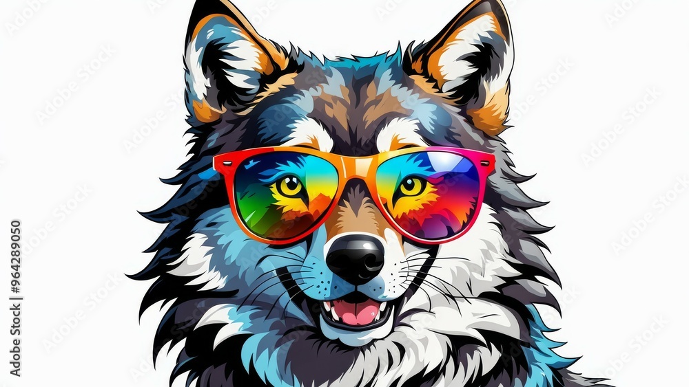 wolf, white background wolf, white background
