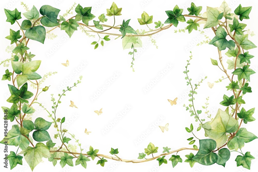 Ivy frame template illustration Ivy frame template illustration