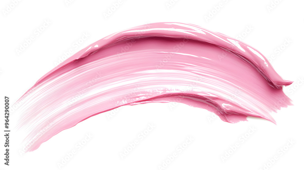 Pink liquid lipstick smear swatch isolated on white background Pink liquid lipstick smear swatch isolated on white background