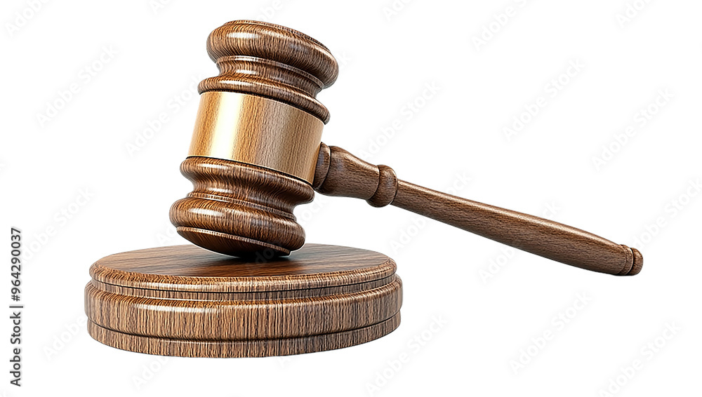 Classic Wooden Gavel Isolated on White Background Classic Wooden Gavel Isolated on White Background