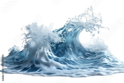 Water Wave. Wave. Transparent. Cutout..Wave Isolated with Alpha Transparency.