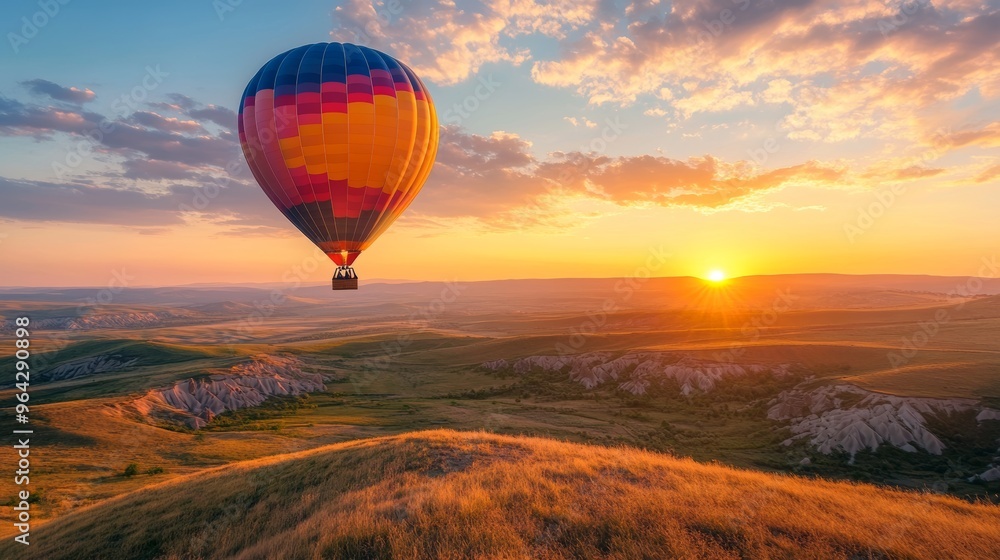 Fototapeta premium Hot Air Balloon at Sunrise