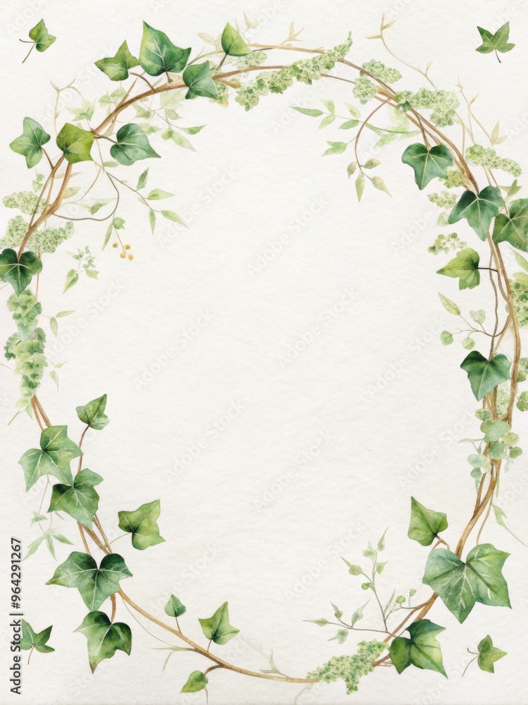 Obraz premium Floral card frame template